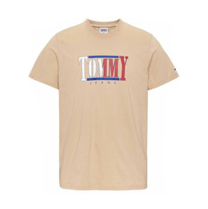Tommy Jeans pánské béžové tričko - XL (AB4)